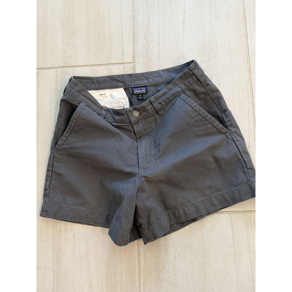 Patagonia 90s Men's Gray Cargo Stand Up Shorts Cotton 5in Inseam Pockets sz 32